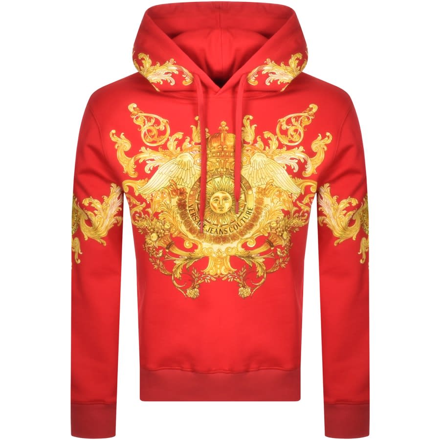 Alternative Image for ProductVersace Jeans Couture Pullover Logo Hoodie Red1